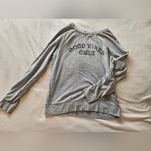 Grayson Threads, Grey, long-sleeved lightweight sweatshirt, size med